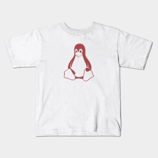 Linux 3D Tux - Red Kids T-Shirt